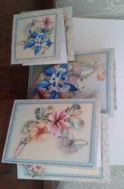 Pastel Flowers Notelet Gift Set by Gill Dean