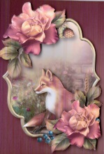 Gorgeous Roses & Fox by Gill Dean