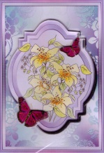 Lilies and Butterflies Watercolour Step by Step Decoupage by Gill Dean