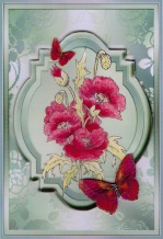 Poppies with Butterflies Watercolour Step by Step Decoupage by Gill Dean