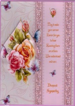 Sympathy Roses with Teardrop Pyramage and Decoupage by Gill Dean