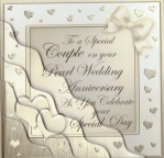 Pearl Wedding Anniversary Wavy Corner Side Stacker Topper by Gill Dean
