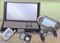 Computer Games & Gadgets Topper and Decoupage by Gill Dean