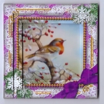 Red Robin Lilac Snow 5in Spiral Edge Stacker by Gill Dean
