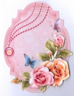 Rosy Glow Decoupage Topper by Gill Dean