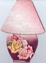 Table Lamp Card Mini Kit - Edwardian Roses by Gill Dean