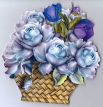 Beautiful Blues Basket Card Mini Kit by Gill Dean