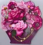 Rose Pink Basket Card Mini Kit by Gill Dean