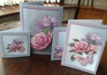 Lilac Roses Notelet Gift Set by Gill Dean