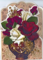 Pot of Christmas Roses Shaped Card Mini Kit by Gill Dean
