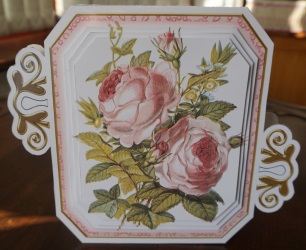 Pink Roses Fancy Emerald 3D Mini Card Kit by Gill Dean