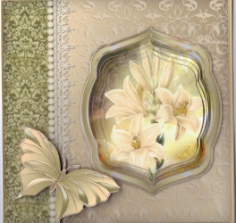 Lily Garden Lace and Pearls Card Mini Kit by Gill Dean