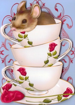 Mouse in Teacups Mini Kit by Gill Dean