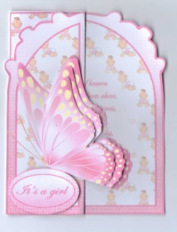 Butterfly Fold Back baby Girl by Gill Dean