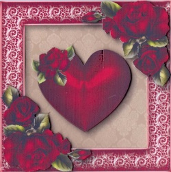 The Valentine Heart 7x7 by Gill Dean