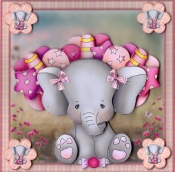 Pink Birthday Balloons by Gill Dean