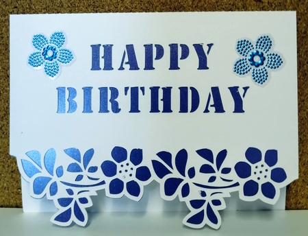 BIRTHDAY FLORAL OVER THE EDGE 1 by Gill Gardiner