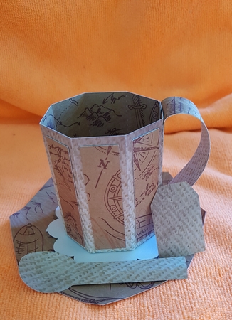 708 Octagon Mug & Saucer by Gill Gardiner