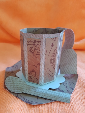 708 Octagon Mug & Saucer by Gill Gardiner