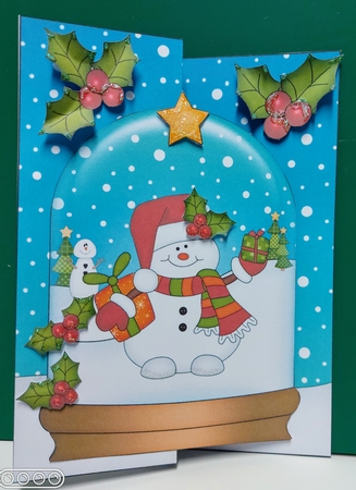 Christmas 3D Shaped No-Hole Fold Back Mini Kit - Snowman Oli has Xmas Presents by Gill Gardiner