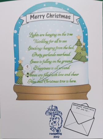 Christmas 3D Shaped No-Hole Fold Back Mini Kit - Snowman Oli has Xmas Presents by Gill Gardiner