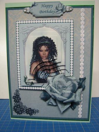 Beauty with Roses and Pearls Decoupage Kit - 6 Sheets by Gill Gardiner