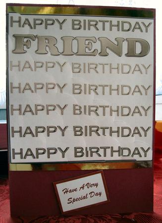 8 x 8 Friend Birthday Kit with Scalloped Corners by Gill Gardiner