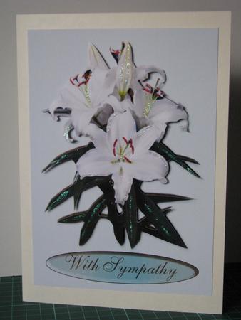 With Sympathy White Lilies or Birthday by Gill Gardiner