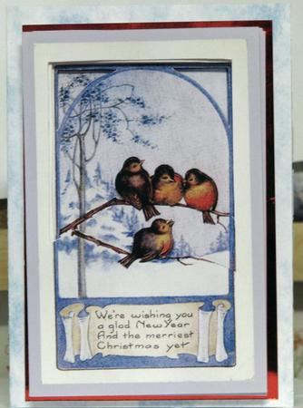 4 Robin Redbreasts by Gill Gardiner