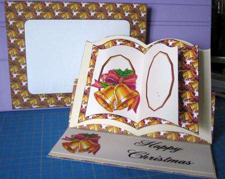 Christmas Bells Book Shaped Easel Card Kit by Gill Gardiner