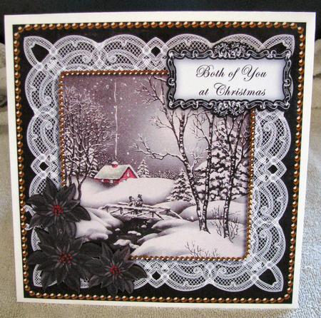 Winter Walk Both of You 8in Sentiment Topper by Gill Gardiner