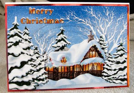 Christmas House Oval Pyramage by Gill Gardiner