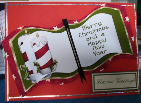 Christmas Candle Book Sheet by Gill Gardiner