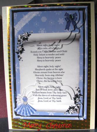 Silent Night Scroll Top and Bottom Pyramid by Gill Gardiner