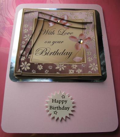 Floral Elegance Birthday Wavy Spiral Side Stacker by Gill Gardiner