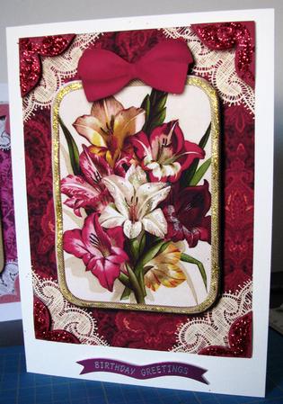 Mixed Lillies A4 Lace Picture Sheet by Gill Gardiner