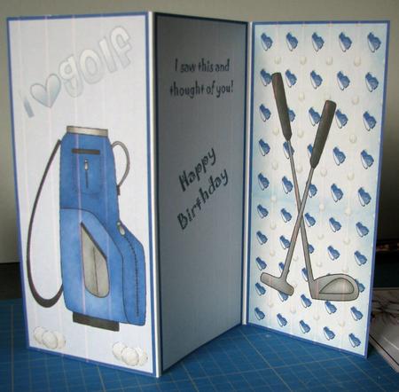 Man's Golf Trifold by Gill Gardiner
