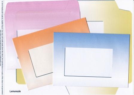 Shaded Envelopes - C6 - Pastels by Gill Middleton
