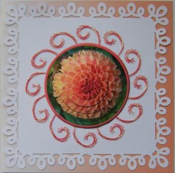 Circular Easy-position Pyramid - Orange Dahlia by Gill Middleton