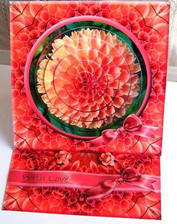 Orange Dahlia B - with Love by Gill Middleton