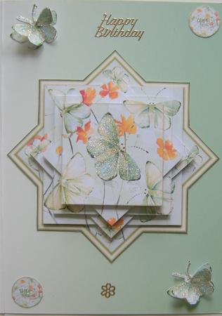 Teal Pastel Occasions Butterflies by Gill Middleton