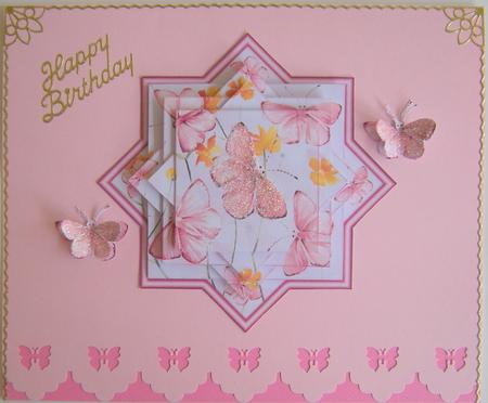 Magenta Pastel Occasions Butterflies by Gill Middleton