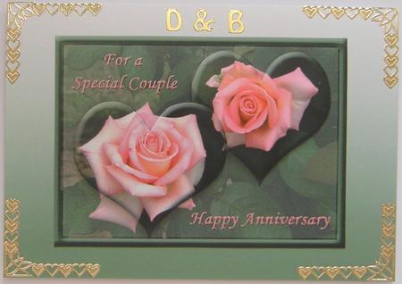 Anniversary Rose Hearts by Gill Middleton