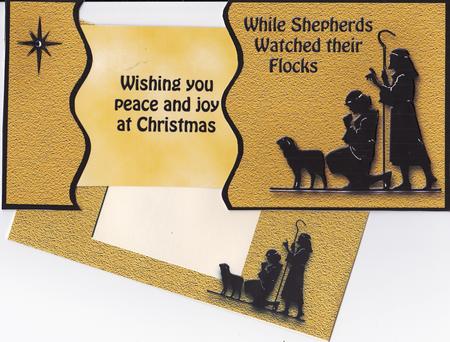 Slide-inside Christmas - Shepherds by Gill Middleton