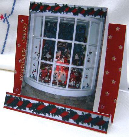 Centre Step Card - Christmas Window by Gill Middleton