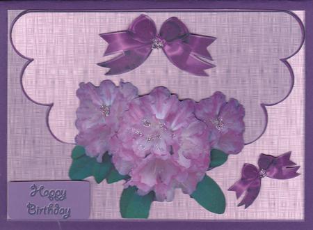 Scalloped Mock Envelope - Pink Rhododendron by Gill Middleton