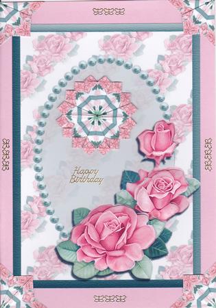 Pink Roses and Pearls - Set 1 by Gill Middleton