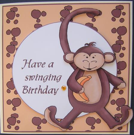 Have a Swinging Birthday Cheeky Monkey by Gill Middleton