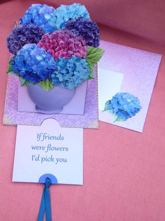 Slider-easel - Floral - Hydrangeas by Gill Middleton