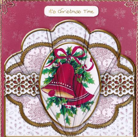 Christmas Bells Red Flake Anglaise Deco Stacker by Gill Middleton